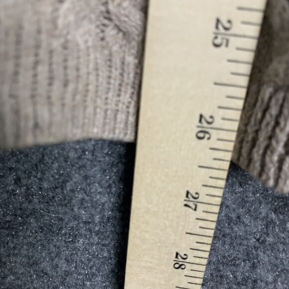 American Eagle Outfitters Tunic Sweater Women L Cable Stitch Mauve Beige Pull On - Picture 14 of 16